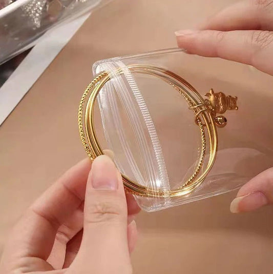 5 PCS PVC Self Sealing Jewelry Transparent Storage Pouche
